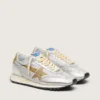 Marathon da donna con tomaia in nylon ripstop argento e stella dorata