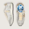 Marathon da donna con tomaia in nylon ripstop argento e stella dorata