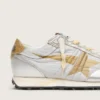 Marathon da donna con tomaia in nylon ripstop argento e stella dorata