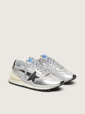 Marathon da donna con tomaia in nylon ripstop argento e stella nera
