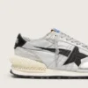 Marathon da donna con tomaia in nylon ripstop argento e stella nera