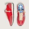 Marathon da donna con tomaia in nylon rosso e stella argentata