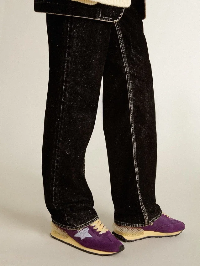 Marathon da donna con tomaia in nylon viola e stella bianca