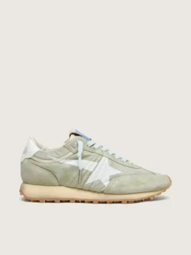 Marathon da donna in nylon verde salvia con stella bianca