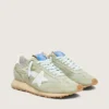 Marathon da donna in nylon verde salvia con stella bianca