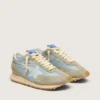Marathon da uomo con tomaia in nylon azzurro e stella blu pastello