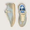 Marathon da uomo con tomaia in nylon azzurro e stella blu pastello