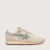 Marathon da uomo con tomaia in nylon beige e stella grigia