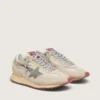 Marathon da uomo con tomaia in nylon beige e stella grigia