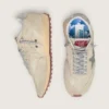 Marathon da uomo con tomaia in nylon beige e stella grigia