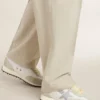 Marathon da uomo con tomaia in nylon bianco e stella argentata