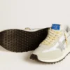 Marathon da uomo con tomaia in nylon bianco e stella argentata