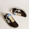Marathon da uomo con tomaia in nylon nero e stella bianca
