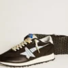 Marathon da uomo con tomaia in nylon nero e stella bianca