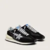 Marathon da donna con tomaia in nylon ripstop nero e stella argentata