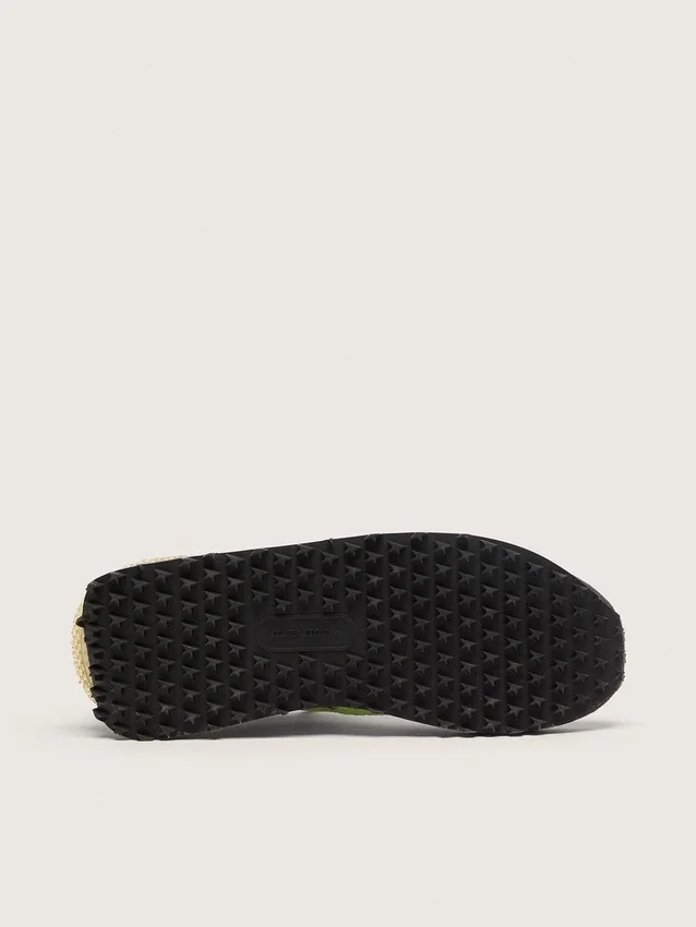 Marathon da donna con tomaia in nylon verde e stella nera