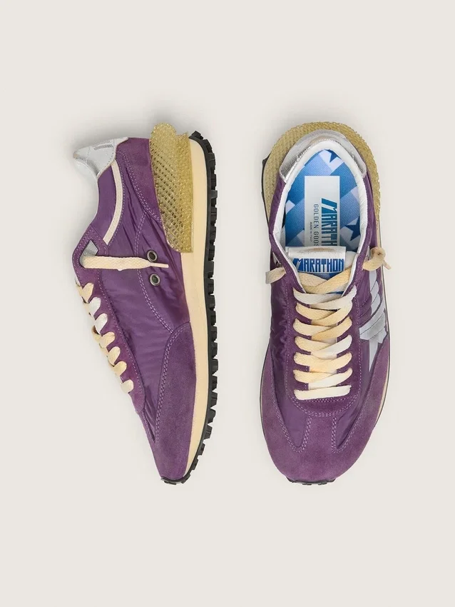 Marathon da donna con tomaia in nylon viola e stella bianca