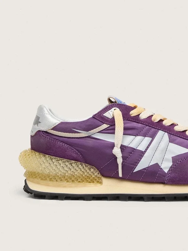 Marathon da donna con tomaia in nylon viola e stella bianca