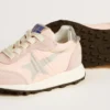 Marathon Junior in nylon rosa con stella stampata e linguetta in pelle sul tallone