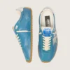 Marathon Speed da uomo in nappa blu con stella stampata e linguetta sul tallone in pelle argentata