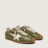 Marathon Speed da donna in pelle verde oliva con stella color crema