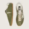 Marathon Speed da uomo in pelle verde oliva con stella color crema