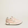 Marathon Young in nylon rosa con stella stampata e linguetta in pelle sul tallone