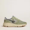 Men's Running Sole in nylon and suede with black star printed on it