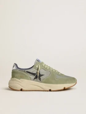 Men's Running Sole in nylon and suede with black star printed on it