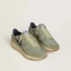 Men's Running Sole in nylon and suede with black star printed on it