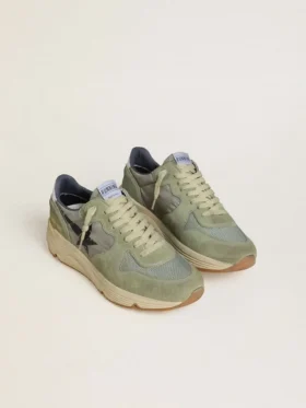 Men’s Running Sole in nylon and suede with black star printed on it