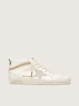 Mid Star con stella e linguetta sul tallone in pelle scamosciata con cristalli Swarovski