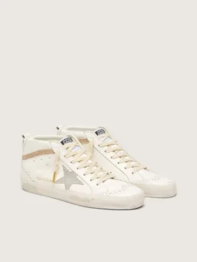 Mid Star con stella e linguetta sul tallone in pelle scamosciata con cristalli Swarovski