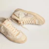 Mid Star da donna con stella in pelle scamosciata grigio chiaro e dettagli dorati
