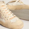 Mid Star da donna con stella in pelle scamosciata grigio chiaro e dettagli dorati