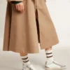 Mid Star da donna in nappa e pelle scamosciata con stella in pelle metallizzata marrone chiaro