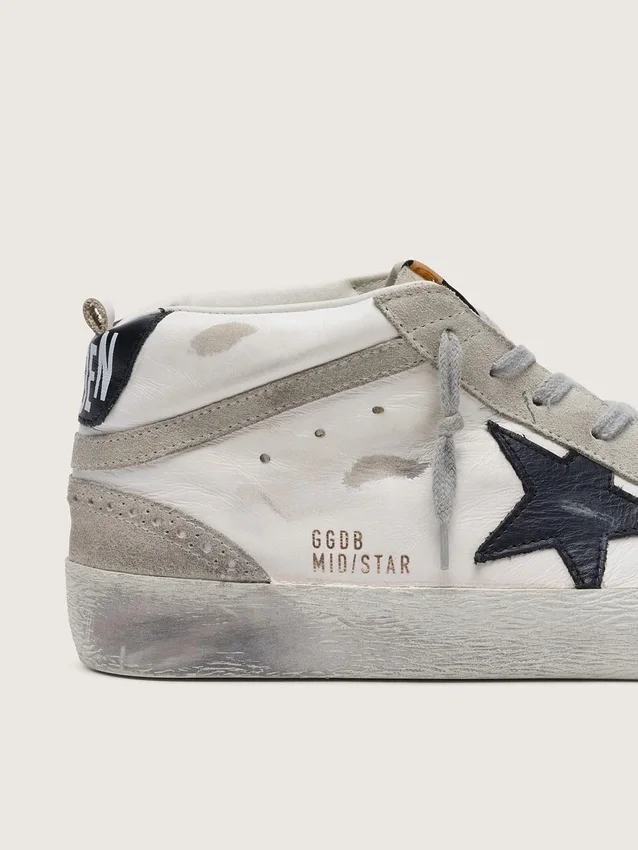 Mid Star da uomo bianche con stella nera