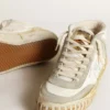 Mid Star da uomo con inserti in pelle scamosciata grigio ghiaccio e stella bianca