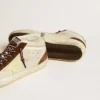 Mid Star da uomo in beige glitterato con stella in pelle scamosciata gialla e dettaglio in cotone