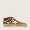 Mid Star LAB da uomo in pelle scamosciata color ruggine con stella in pelle bianca
