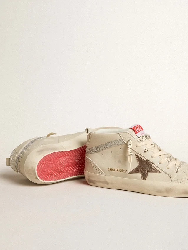 Mid Star LTD da donna con stella in pelle color bronzo e decorazione “flash” in cristalli Swarovski