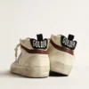 Mid Star LTD in pelle nappa bianca con stella glitterata argento