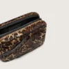 Mini Star Bag in pelle di pony con stampa animalier e stella tono su tono