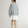 Miniabito grigio e bianco da bambina