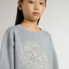 Miniabito grigio e bianco da bambina