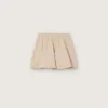 Minigonna da bambina “Journey” in gabardina di cotone beige con stampa