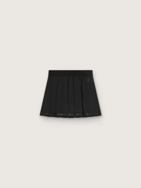 Minigonna sportiva a pieghe in nero