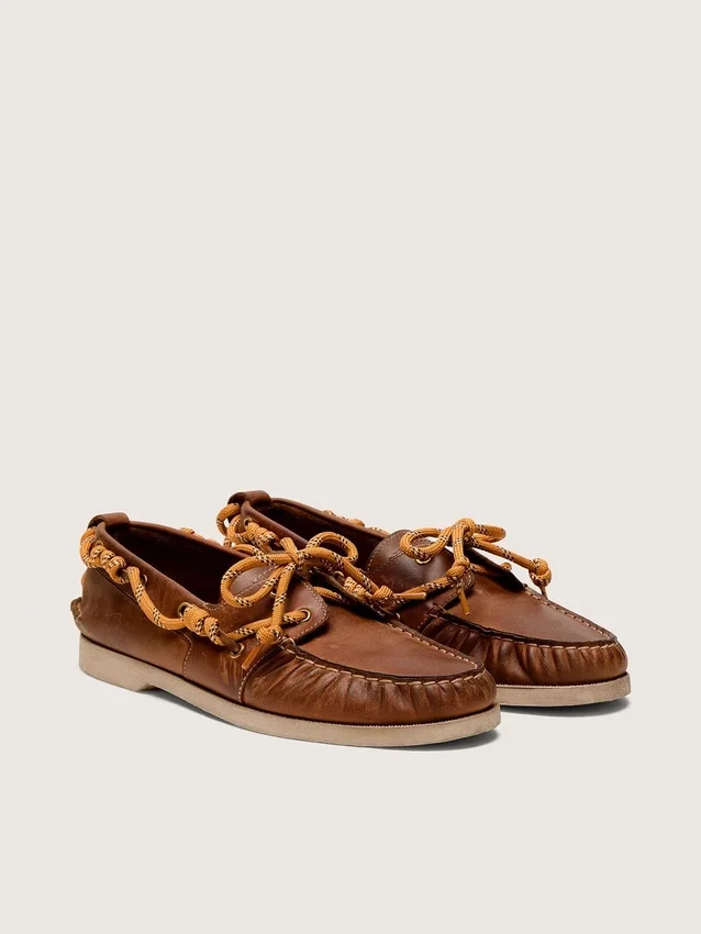 Mocassini Cruise da uomo in pelle color tabacco