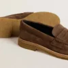 Mocassini da donna Jerry in pelle scamosciata grigio tortora