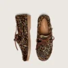 Mocassini Young Cruise in pelle di pony con stampa leopardata